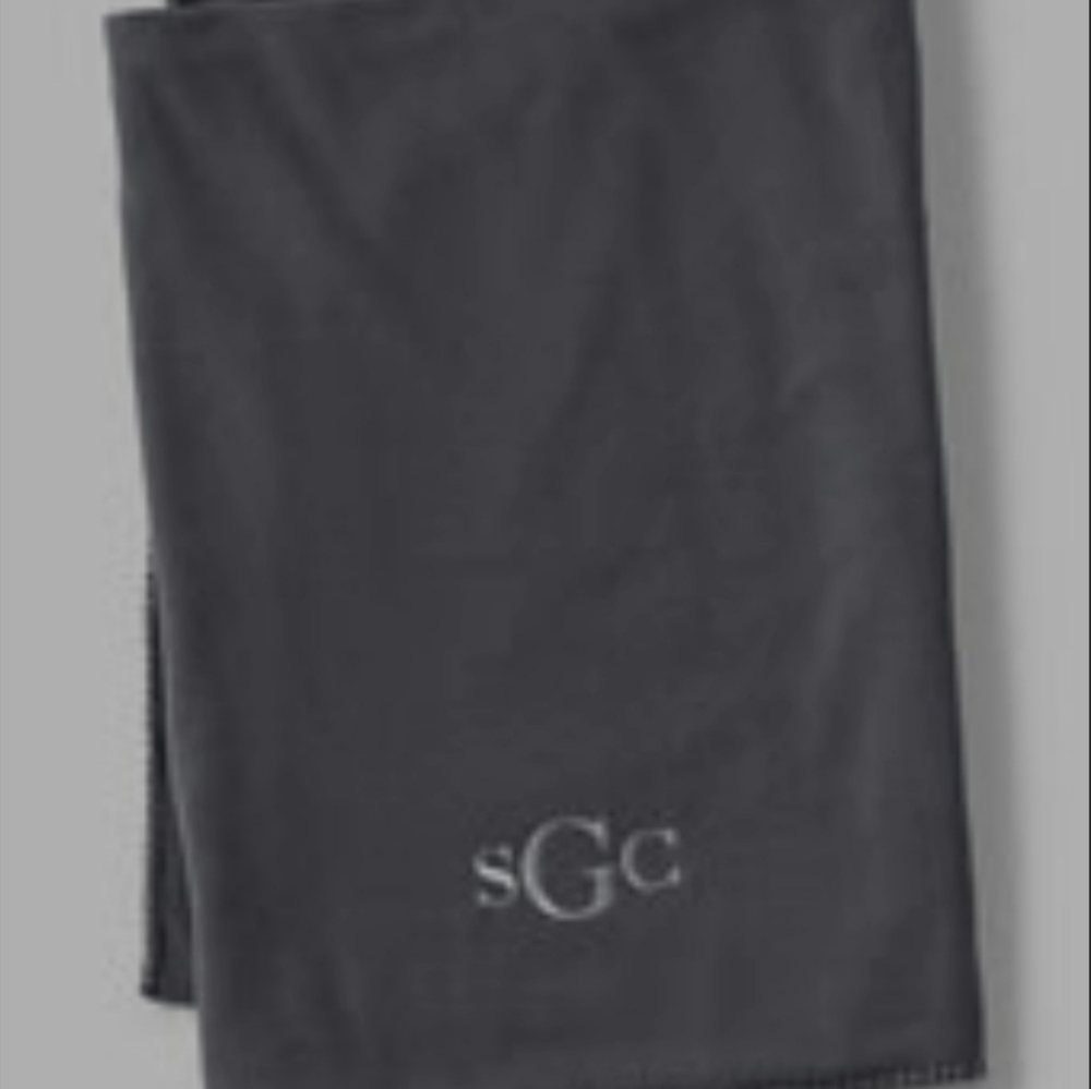 Lands End Plush Fleece Throw Blanket